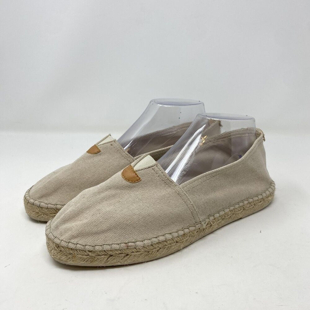 Toni Pons Shoes Womens Size 10 Beige Canvas Espadrille Flats Slip On Casual
